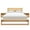 Natural Blonde Oak, variant on Gael 4 Piece Queen Size Bedroom Set with Slatted Bedframe, Headboard with Integrated Light, 2 Nightstands