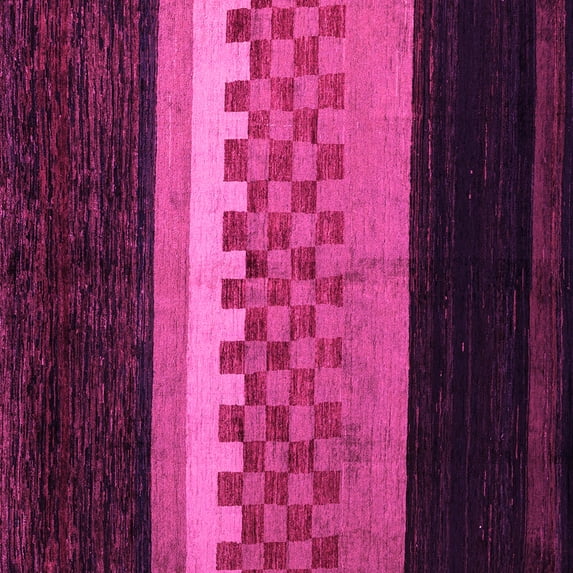 Ahgly Company Indoor Square Abstract Pink Modern Area Rugs, 6' Square