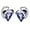 02b-February-Tanzanite Purple, variant on Black Heart Earrings for Women, Valentine's Day Gifts for Mom, Wife, and Her, Healing Stone for Protection