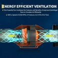 thumbnail image 5 of 6 Inch Inline Duct Fan, 312 CFM Ventilation Exhaust Fan with Variable Speed Controller, Quiet AC-Motor Inline Fan for Cooling Booster, Grow Tents, Hydroponics, Black, 5 of 9