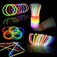 thumbnail image 2 of 100 Pcs 8" Glowsticks , Bracelets Necklaces, Glow in the Dark Party Favors, Easter, Christmas, Halloween Supplies Pack, Football Party Supplies, 2 of 8