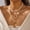 Color2, variant on NICKSUN Boho Ocean Themed Layered Beaded Necklace, Multi-Layer Stackable Starfish Shell Imitation Pearl Choker, Summer Vacation Beach Statement Jewelry