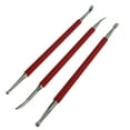 thumbnail image 1 of 3pcs Leather Craft Modelling Splicing Embossing Press Stylus Line Pen Pottery Polymer Clay Tool, 1 of 7