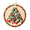 thumbnail image 2 of Christmas 3D Punch Needle Felt Art DIY Kit, Festive Wool Punch Embroidery Hoop Wall‑Hanging Craft Set, 2 of 6