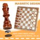 thumbnail image 4 of Juego de tablero de ajedrez magnético Kiapeak de 38 cm con juego de damas, 4 of 7