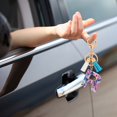 thumbnail image 4 of Purple Letter Ornaments For Women Cute Tassel Keychain Clear Acrylic 26 Alphabets Keychains For Backpack Decoration, 4 of 4
