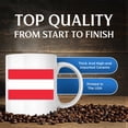 thumbnail image 2 of Austria World Flag Coffee Mug - Austria Pride - 11 Ounce Coffee Mug - Printed On Both Sides - Choose from Over 100 Countries - Microwave & Dishwasher Safe - White Handle & Interior - BMCM00818, 2 of 6