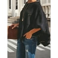 thumbnail image 5 of Females Plus Size Sweater Casual Crew Neck Oversized Pullover Loose Fit Comfort Style Black XXL, 5 of 7