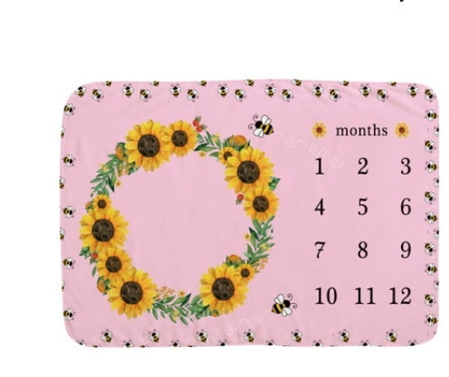 sunflower milestone blanket