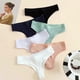 thumbnail image 2 of 6 Piece Low Waist T Back Panties Ladies Invisible Underwear Ribbed Cotton Stretch Fabric Thongs No Show Bikini Briefs Mixed color XXL, 2 of 4