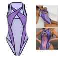 thumbnail image 4 of Mujeres ver a és de sin mangas Patchwork uit una pieza Wear malla Hollow Swimsuit - S Sunnimix Body sin mangas, 4 of 8