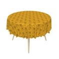 thumbnail image 5 of Lfeey Halloween Spider Web Tablecloth, Yellow Round Tablecloth Waterproof Wipeable for Halloween Party Table Decoration, 60 inch, 5 of 5