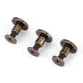 thumbnail image 4 of Garosa 20pcs Flat Head Copper Brass Screws Nuts Nails Rivets Leather Cap Accessory, Brass Rivets, Copper Rivets, 4 of 5