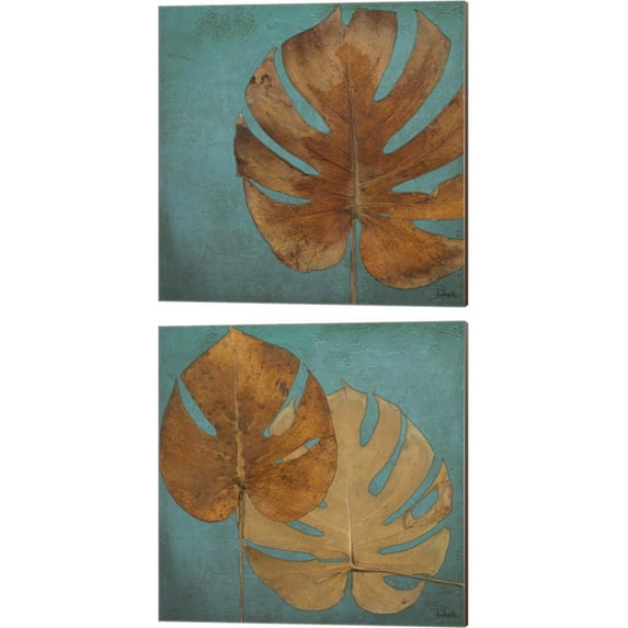 Great Art Now Dry Balazo in Blue by Patricia Pinto 2 Piece Canvas Art Set Each 14W x 14H