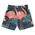thumbnail image 7 of FORMRS Boys Swim Trunks Quick Dry Mesh Liner Boardshorts Sizes XS-XL, Pink Floral Flamingo, 7 of 7