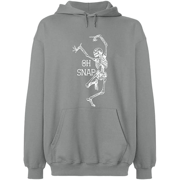 Unisex Hoodie Sweatshirt, Oh Snap, Slim Fit, Long Sleeve Sweater - Sport Grey Medium