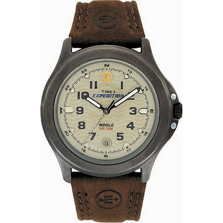 Timex Men's Expedition Metal Field Watch, Brown Leather Strap - Walmart.com