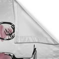 thumbnail image 3 of Ambesonne Alcohol Kitchen Curtains, Sketch Wine Glasses, 55"x39", Dried Rose White, 3 of 3