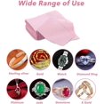 thumbnail image 6 of 60 Pcs Soft Jewelry Cleaning Cloth, Double Sided Pink Polishing Cleaner Cloth Jewelry Wipe Cloths For Gold Silver Diamond Pearl Silverware Watches Pearl Gold Platinum Jewelry（8 * 8cm）, 6 of 6