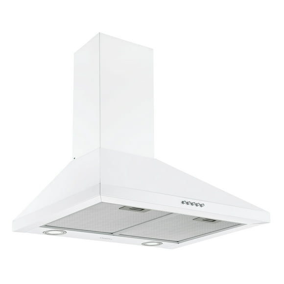 Ancona 24 in. Convertible Wall Pyramid Range Hood in White