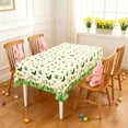 thumbnail image 5 of Twfbrm Easter Disposable Tablecloth, 54x108 inch Plastic Rectangle Tropical Plants and Insects Table Cloth, Waterproof Spring Themed Table Cover Easter Table Decorations for Party Dining Birthday, 5 of 6