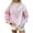 Pink #47, variant on Women Oversized Mockneck Sweatshirt Striped Mock Neck Long Sleeve Pullover Shirt Fall Winter Lounge Tops S