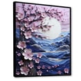 thumbnail image 2 of Designart "love Landscape Shades Of Pink Blue III" Floral Floater Framed Wall Decor, 2 of 7