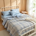 thumbnail image 5 of Washed Cotton Summer Quilt with Natural Cotton Filling – Breathable, Soft, Washable Plaid Bed Cover for Hot Weather and Easy Care, 5 of 5