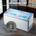 thumbnail image 5 of KFFKFF Professional Ice Cream Showcase, 16.3 Cubic Feet Storage Freezer, Portable Transparent Lid Deep Freezer, Dining Establishment Sorbet Serving Cabinet,5 Metal Baskets, Dual Slide Glass Doors, 5 of 9