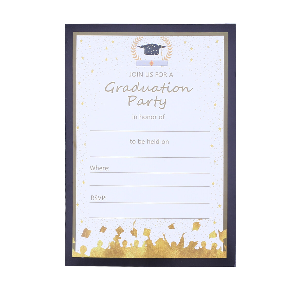 100pcs Graduation Party Supplies Cards for University Grad Celebration Invitations, Announcements, Favors & Decor