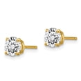thumbnail image 2 of 14k Yellow Gold 1 Carat Round Lab Grown Diamond Stud Earrings Hidden Category Banner, 2 of 6