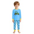thumbnail image 3 of 7-8Years Child Boys Tractor Graphic Long Sleeve Pajama Set,2-Piece Sleepwear Loungewear for Fall Winter, 3 of 9
