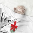 thumbnail image 2 of Naloa Moose Kissing Under Mistletoe Dog Blanket, 3 Sizes Cat Blanket for Indoor Cats Large Medium Small Dog Gifts-Small, 2 of 8