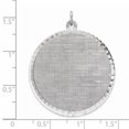 thumbnail image 2 of SS Rh-plt Engraveable Round Patterned Polished Front/Satin Back Disc QM469/27 (38mm x 31mm), 2 of 2