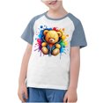 thumbnail image 4 of RXIRUCGD 2025 Vêtements d'Été pour Enfants Tout-Petits Garçons Filles Mode Mignon Col Rond Imprimé Manches Courtes Haut, 4 of 7