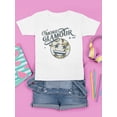 thumbnail image 3 of More Glamour - Starry Sparkle Retro Emoji Graphic Youth's T-shirt, 3 of 4