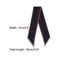 thumbnail image 3 of INSPIRE CHIC Women Houndstooth Skinny Long Scarves, Satin Silky Ribbon Hair Band Neckerchief Neck Scarf 37.4x3.5" Black, 3 of 6