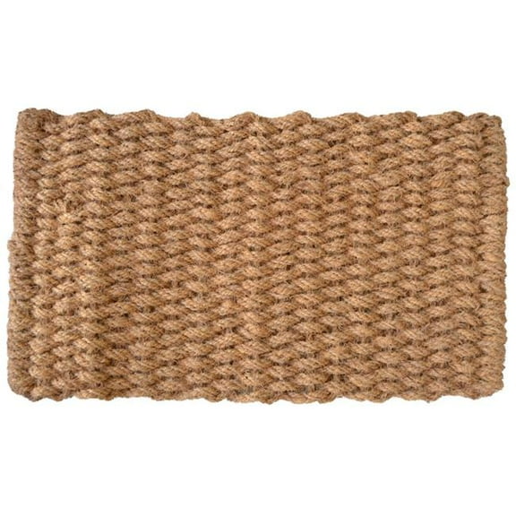 HomeRoots 555450 Modern 24 x 36 in. Brown Coir Weave Outdoor Door Mat