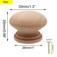 thumbnail image 2 of Perillas de madera para gabinete Cangder, 20 piezas, 3,3 cm de diámetro, tipo hongo, 2 of 8