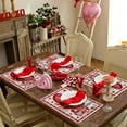 thumbnail image 2 of Valentine''s Day Placemats 12x18 Inch, Hearts XOXO Love Farmhouse Holiday Kitchen Dining Table Decoration for Indoor Outdoor Dinner Party Décor (White) GP102-18, 2 of 6