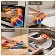 thumbnail image 5 of 6 Pcs Funny Kitchen Towels,Colorful Rainbow Tie Dye Spiral Pattern Microfiber Dish Towels,Kitchen Tea Towels,Kitchen Towel Set (18" X 26"), 5 of 7