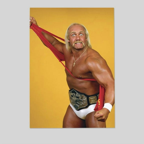 Hulk Hogan 1980s WWF championship belt 2025 Size 24''x36'' - Postora
