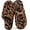 Brown Leopard, variant on Ecetana Women's Fuzzy Slippers Indoor Cozy Soft Memory Foam Slip On House Shoes for Women