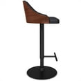 thumbnail image 2 of Edwin Tabouret de Bar Pivotant Réglable en Cuir Synthétique Vegan Noir, 2 of 9
