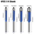 thumbnail image 2 of sdhkgrrt Double Bearing Router Bits, Double Bearing Trimming Cutter, Steel Milling Cutter, Woodworking Flat Cutter, Alloy Cutter Set, Precision Cutting, for Router, Woodworking, DIY Projects, 2 of 6