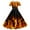 Black, variant on Zorckvet Womens Pleated Dresses Plus Size Crewneck Knee Length Graphic Short Sleeve Trendy Dress for Women