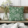 thumbnail image 4 of Jacobean Floral Throw Pillow Covers 18x18 Inch Green Vintage Cottage Outdoor Farmhouse Spring Decorations Decorative Throw Pillows Cases Set of 2 for Home Bed Living Room Couch Decor, 4 of 6
