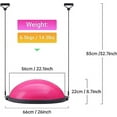 thumbnail image 5 of Nice C Half Ball, Balance Half Ball, Workout Ball, Balance Trainer, Exercise Half Ball, with Resistant Band, Strength Fitness Yoga with Bonus Foot Pump (Pink 26inch/66cm), 5 of 5