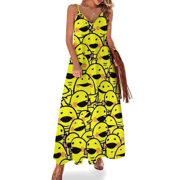 Fun And Playful Duck Sleeveless Dress Woman Fashion Long Dresses Women's Summer Suit Dress Summer 2025 Women