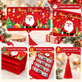 Christmas Money Holder Cards with Envelopes, 2 Pack, Santa, 10 Pockets ...